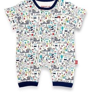 New Magnetic Me Organic Cotton Fun Fair Romper Shortall